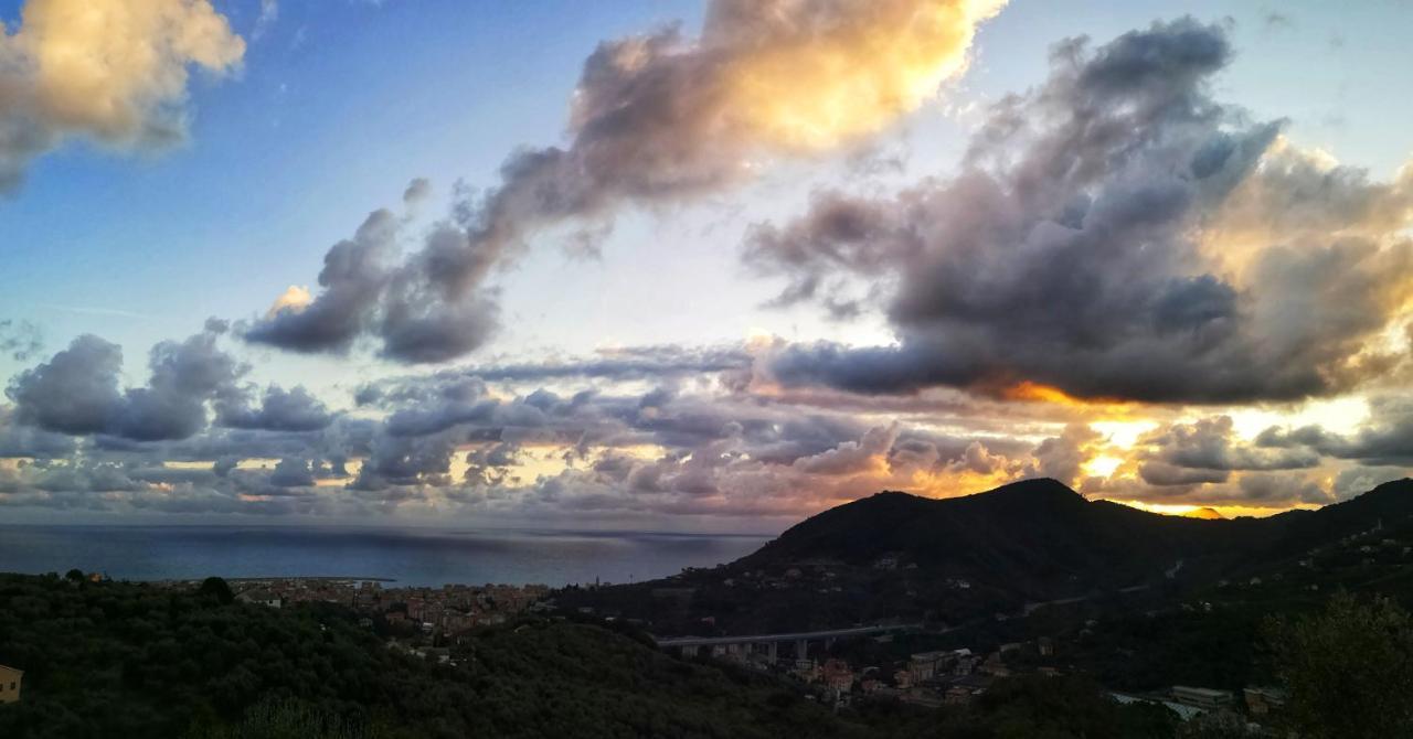 La Vivagna - Casa Vista Mare Tra Gli Ulivi Vila Leivi Exterior foto
